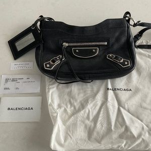 Black Balenciaga Metallic Edge Hip Crossbody Bag Purse For Sale - Like New!